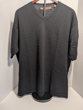 Perry Ellis Men's Short Sleeve Lightweight fall Vintage Sweater